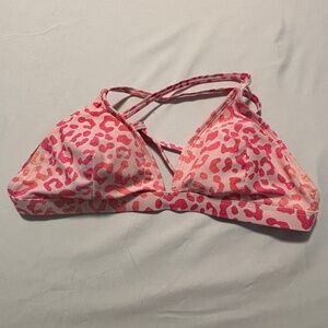 Pink Leopard Print Cupshe Bikini Top Size Medium